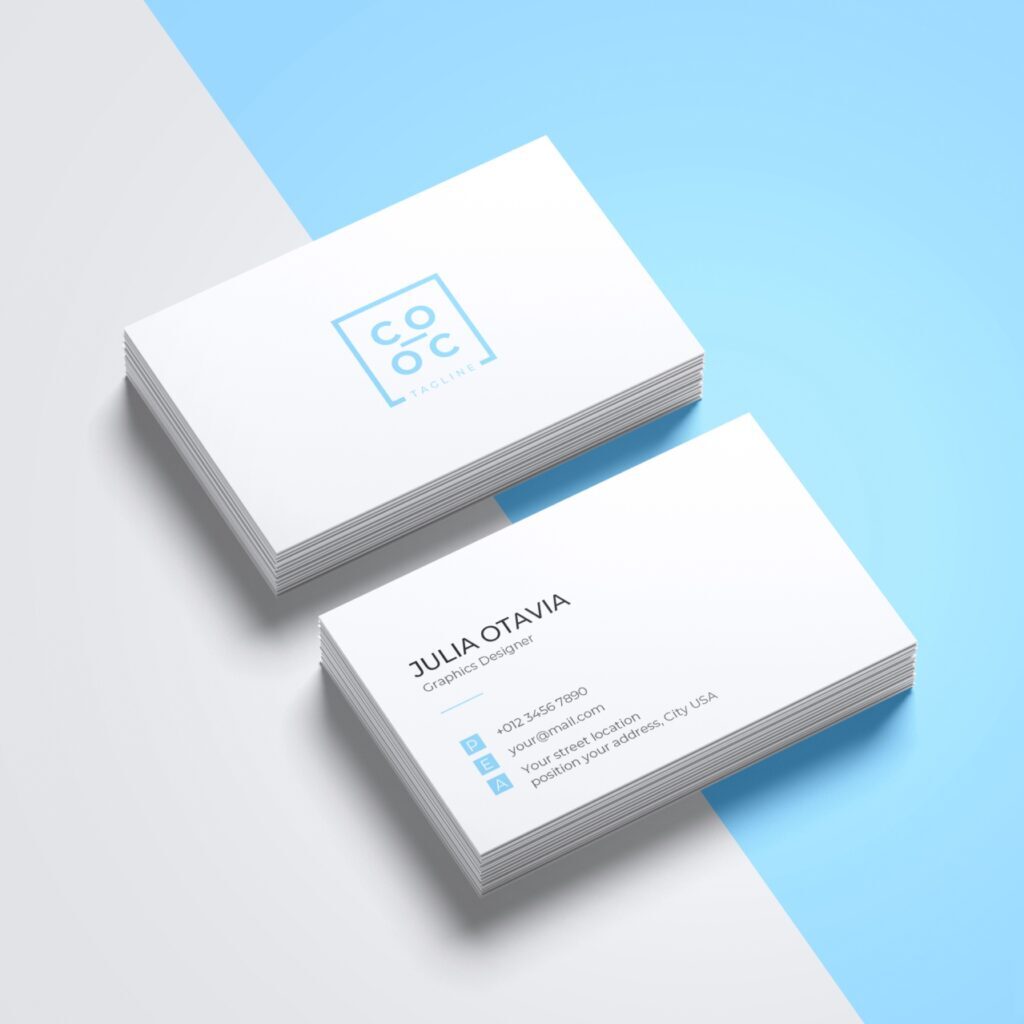 Business card and name card stack design concept